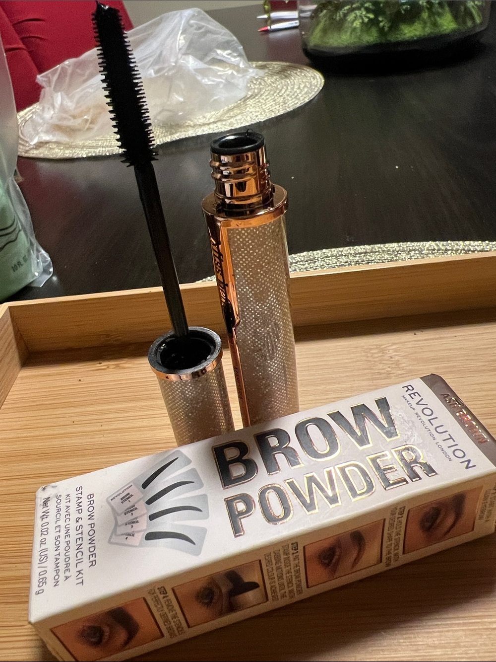 Revolution Brow Powder & Mascara Duo in Rose Gold Sparkle